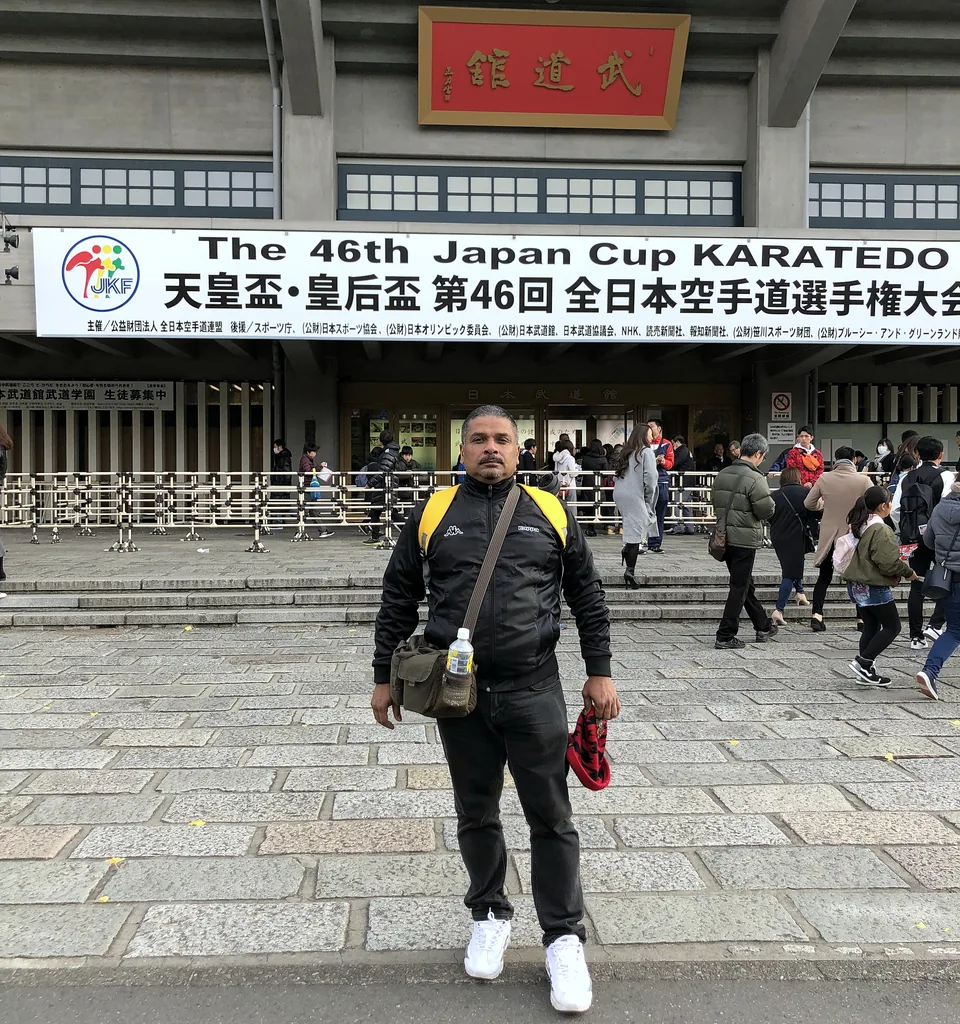Sensei Najmal at the 46th Japan Cup Karatedo championship in Tokyo